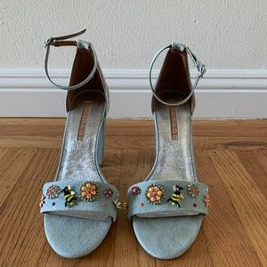 RAMPAGE Beaded Open Toed Heels